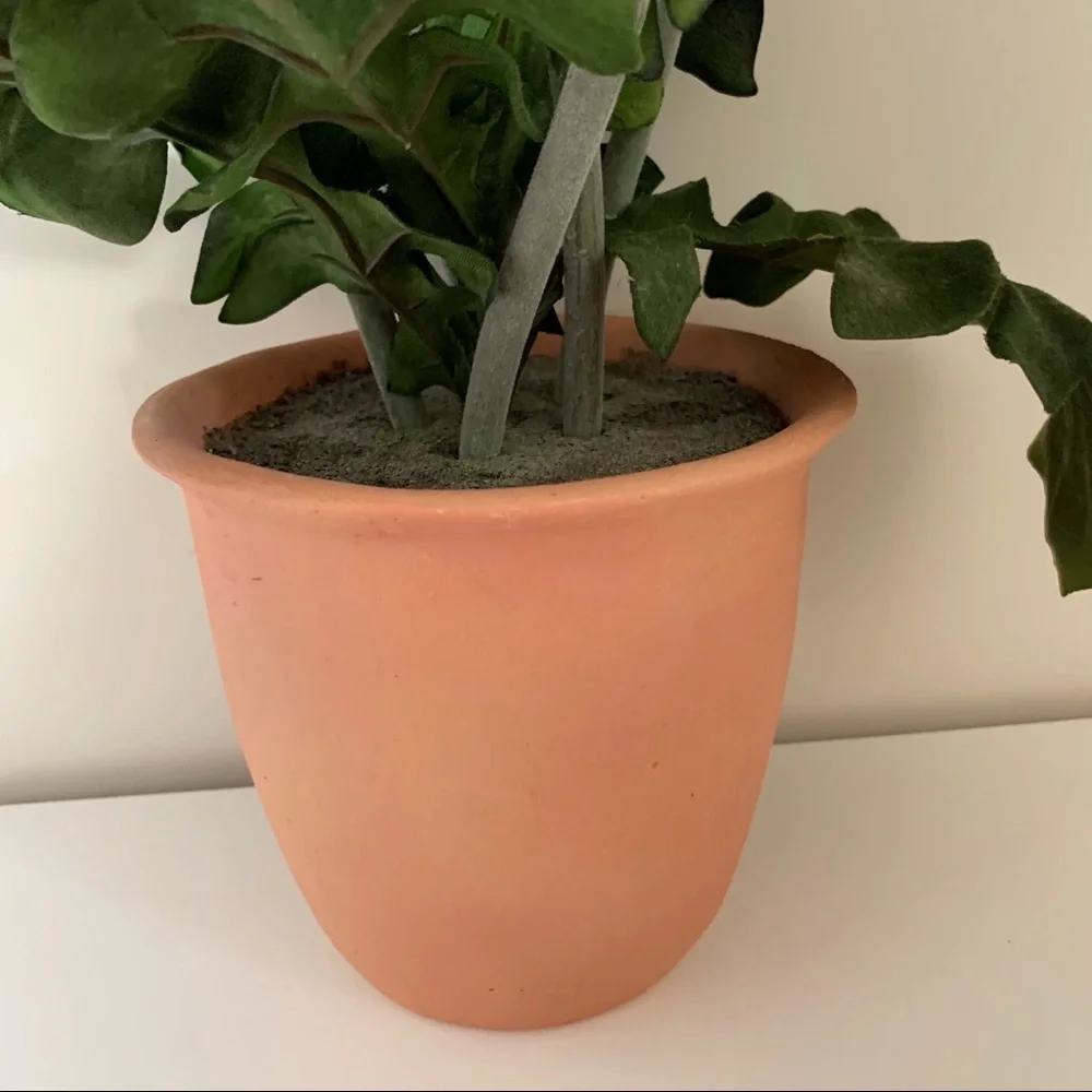Large faux potted flowers